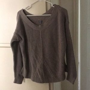 Aerie Taupe Knit Sweater